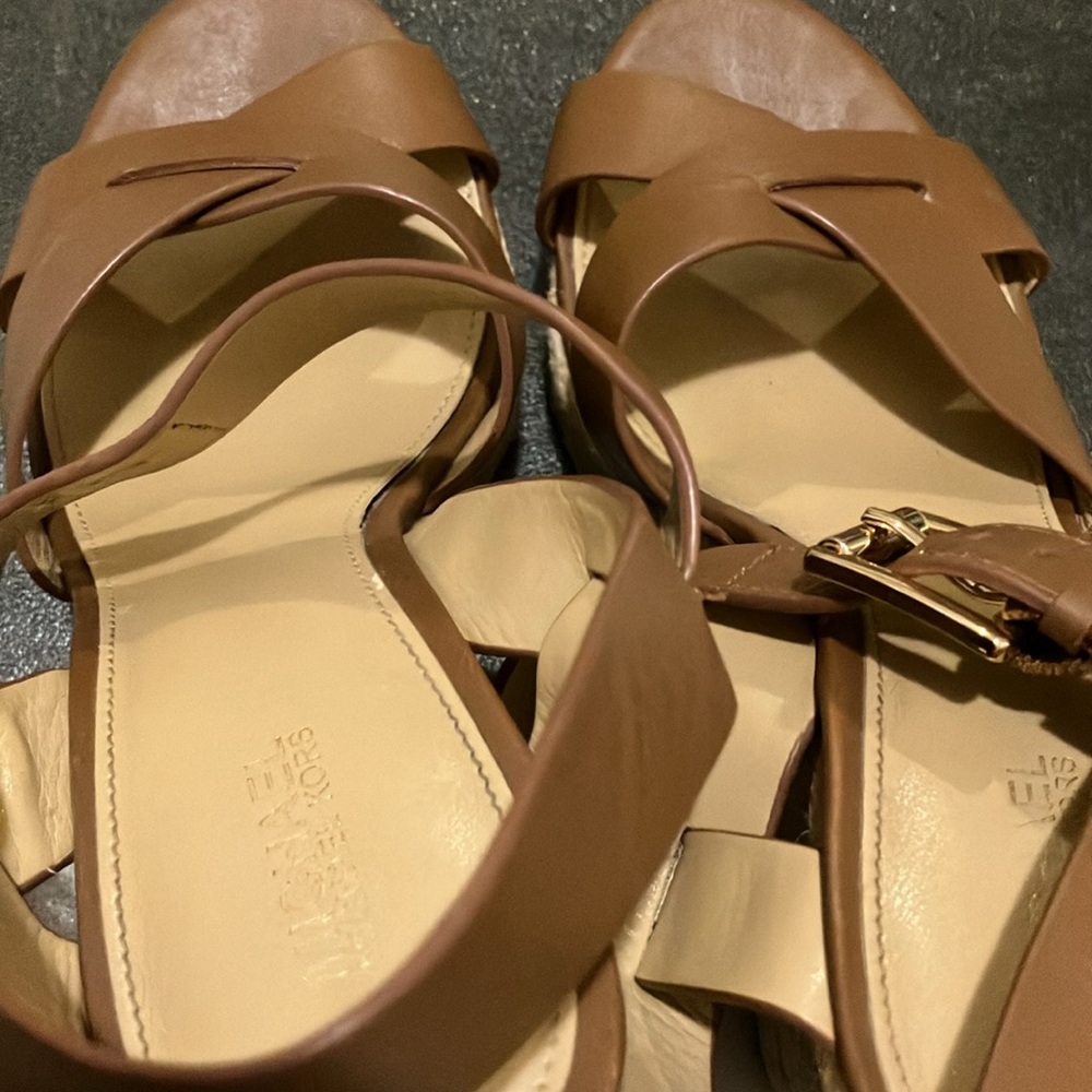 Brown Leather Women Shoes